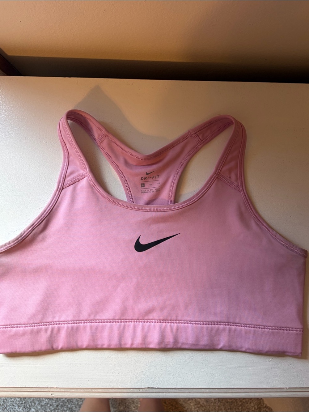 Nike Dri-FIT Light Pink Racerback Sports Bra XL